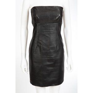 Philipp Plein Couture Python Leather Dress sz S